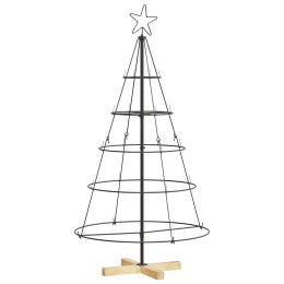 CHOINKA STOŻKOWA ŚWIĄTECZNA Z PODSTAWĄ CZARNY 125CM STAL