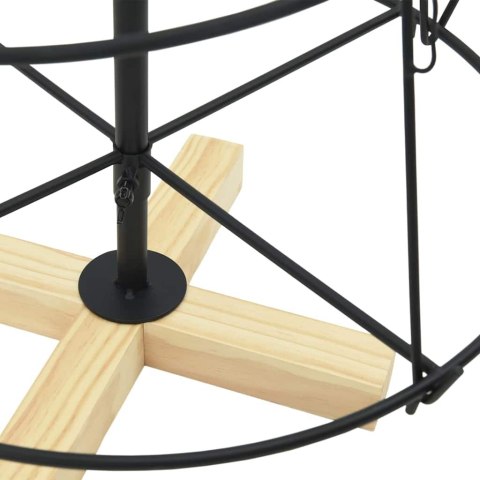 CHOINKA STOŻKOWA ŚWIĄTECZNA Z PODSTAWĄ CZARNY 125CM STAL