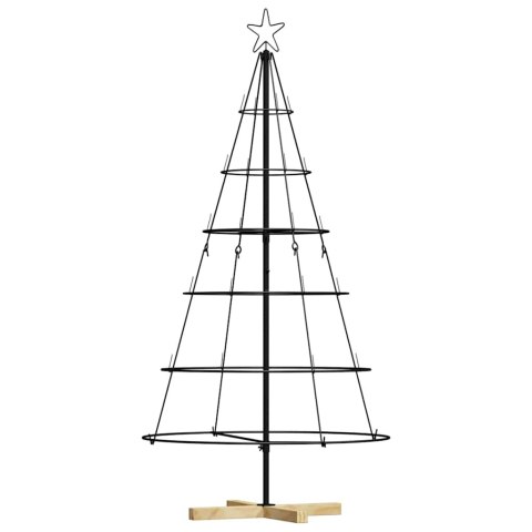 CHOINKA STOŻKOWA ŚWIĄTECZNA Z PODSTAWĄ CZARNY 150CM STAL