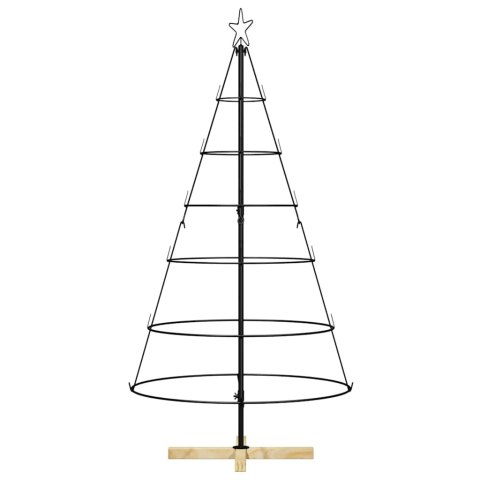 CHOINKA STOŻKOWA ŚWIĄTECZNA Z PODSTAWĄ CZARNY 150CM STAL