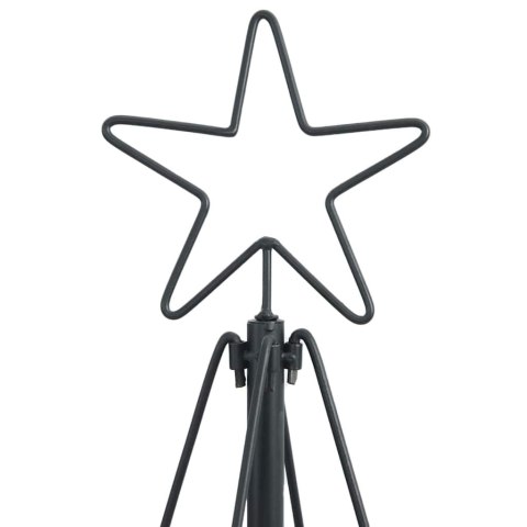 CHOINKA STOŻKOWA ŚWIĄTECZNA Z PODSTAWĄ CZARNY 150CM STAL