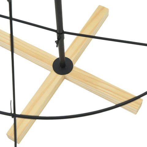 CHOINKA STOŻKOWA ŚWIĄTECZNA Z PODSTAWĄ CZARNY 150CM STAL