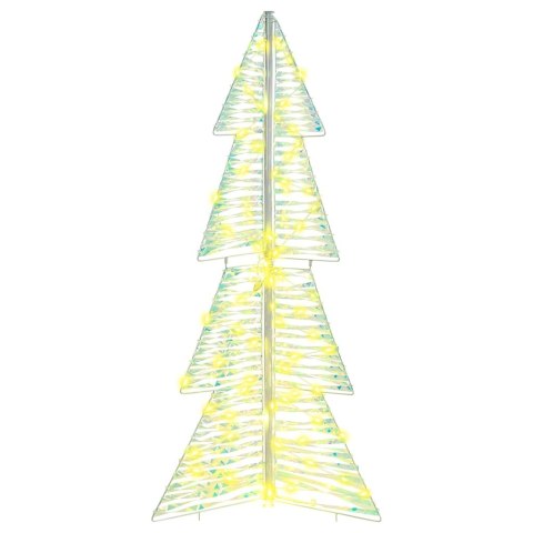 CHOINKA Z 100 DIODAMI LED CIEPŁA BIEL 120CM PET