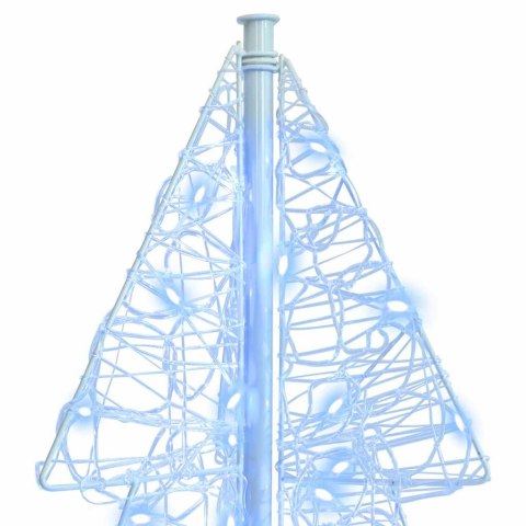 CHOINKA Z 100 DIODAMI LED ZIMNA BIAŁA 120CM AKRYL