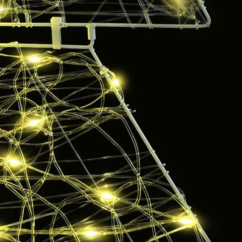 CHOINKA Z 160 DIODAMI LED CIEPŁA BIEL 150CM AKRYL