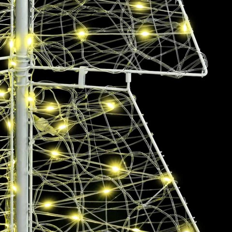 CHOINKA Z 240 DIODAMI LED CIEPŁA BIEL 180CM AKRYL