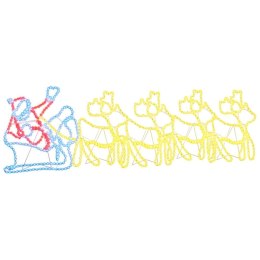 LED DEKORACJA ŚWIĄTECZNA WIELOKOLOROWE 69X79CM PVC