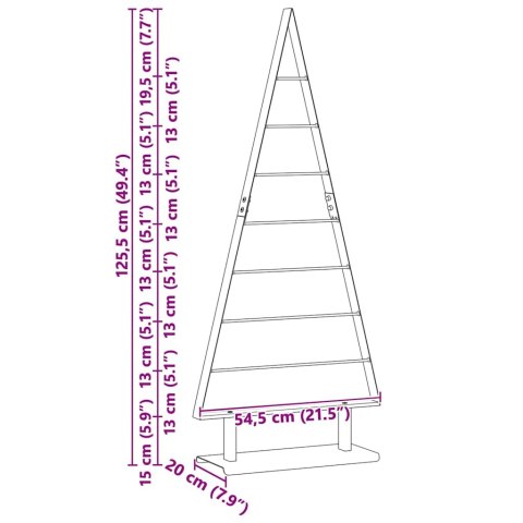 METALOWA CHOINKA ŚWIĄTECZNA Z PODSTAWĄ CZARNY 125CM STAL