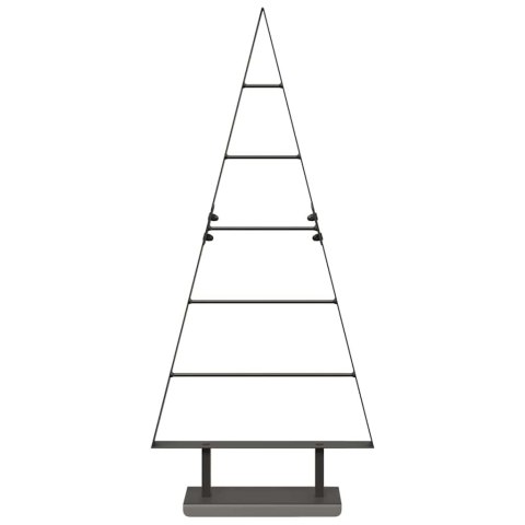 METALOWA CHOINKA ŚWIĄTECZNA Z PODSTAWĄ CZARNY 90CM STAL