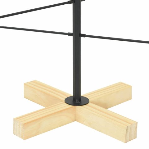 METALOWA CHOINKA ŚWIĄTECZNA Z PODSTAWĄ CZARNY 90CM