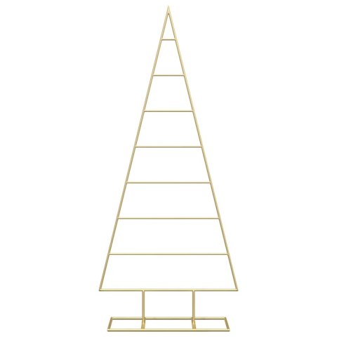 METALOWA CHOINKA ŚWIĄTECZNA Z PODSTAWĄ ZŁOTY 125CM