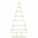 METALOWA CHOINKA ŚWIĄTECZNA Z PODSTAWĄ ZŁOTY 180CM