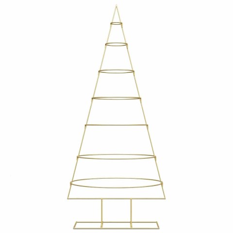 METALOWA CHOINKA ŚWIĄTECZNA Z PODSTAWĄ ZŁOTY 180CM