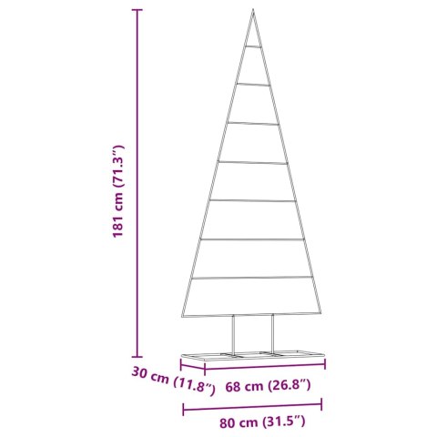 METALOWA CHOINKA ŚWIĄTECZNA Z PODSTAWĄ ZŁOTY 180CM