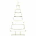 METALOWA CHOINKA ŚWIĄTECZNA Z PODSTAWĄ ZŁOTY 210CM