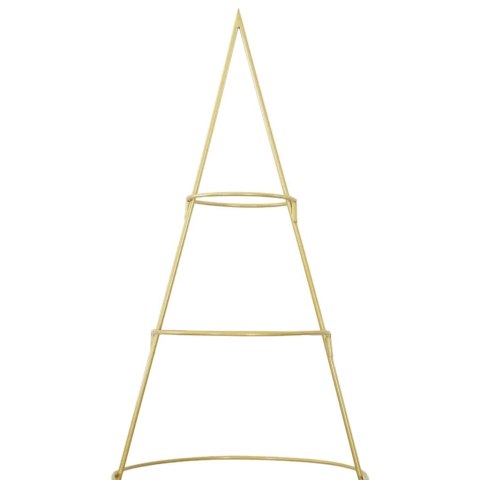 METALOWA CHOINKA ŚWIĄTECZNA Z PODSTAWĄ ZŁOTY 210CM