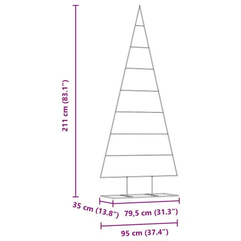 METALOWA CHOINKA ŚWIĄTECZNA Z PODSTAWĄ ZŁOTY 210CM