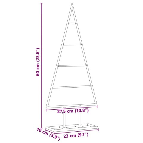 METALOWA CHOINKA ŚWIĄTECZNA ZŁOTY 60CM STAL MALOWANA PROSZKOWO
