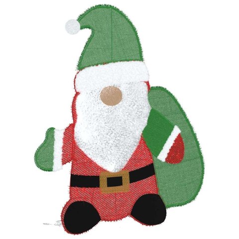 VidaXL Podświetlany Święty Mikołaj Ciepła biel 62 x 70 cm