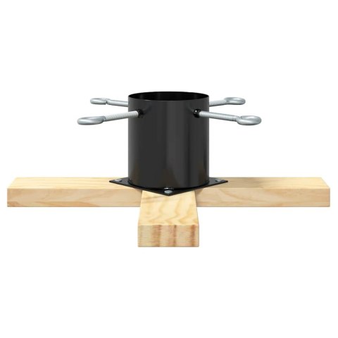 STOJAK NA CHOINKĘ CZARNY 50X50X16CM LITE DREWNO SOSNOWE