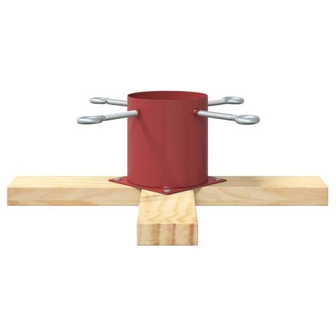 STOJAK NA CHOINKĘ CZERWONY 50X50X16CM LITE DREWNO SOSNOWE