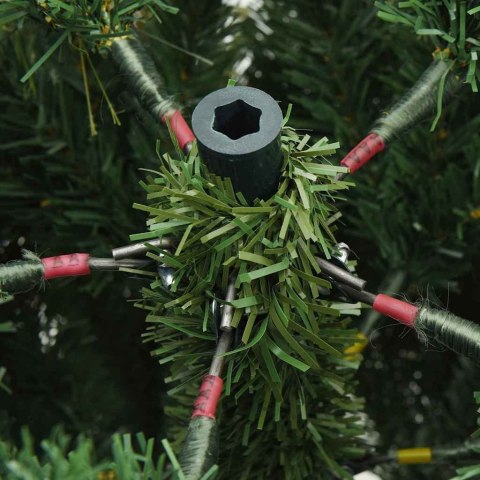 VidaXL Sztuczna choinka z zawiasami Zielony 180 cm PVC, PE i stal