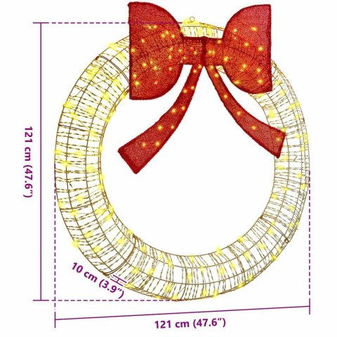 WIANEK Z 150 DIODAMI LED CIEPŁA BIEL 120CM PET