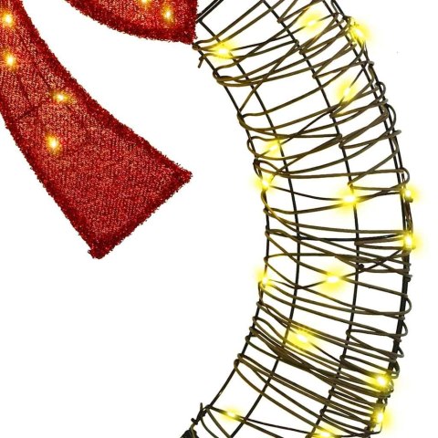 WIANEK Z 80 DIODAMI LED CIEPŁA BIEL 90CM RATTAN