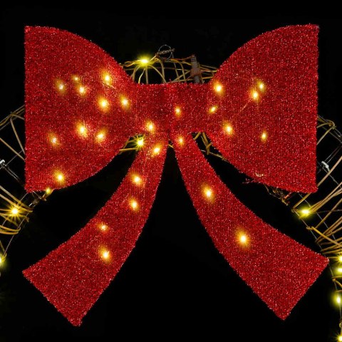 WIANEK Z 80 DIODAMI LED CIEPŁA BIEL 90CM RATTAN