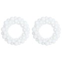 VidaXL Wieniec Bożonarodzeniowy z Bombkami 2 pcs Biały 33 x 33 x 7 cm