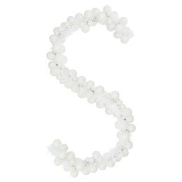 GIRLANDA Z BOMBEK ŚWIĄTECZNYCH BIAŁY 186CM