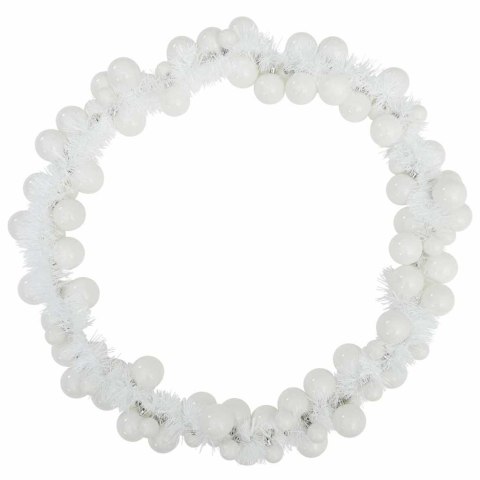 GIRLANDA Z BOMBEK ŚWIĄTECZNYCH BIAŁY 186CM