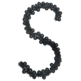 GIRLANDA Z BOMBEK ŚWIĄTECZNYCH CZARNY 186CM