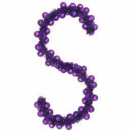 GIRLANDA Z BOMBEK ŚWIĄTECZNYCH LILIOWY 186CM