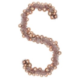 GIRLANDA Z BOMBEK ŚWIĄTECZNYCH RÓŻOWE ZŁOTO 186CM