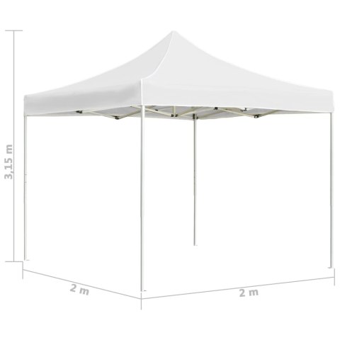 VidaXL Profesjonalny namiot imprezowy, aluminium, 2x2 m, biały