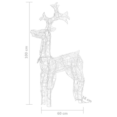 ŚWIĄTECZNA DEKORACJA RENIFER 90 DIOD LED 60X16X100CM AKRYL