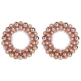 VidaXL Wieniec Bożonarodzeniowy z Bombkami 2 pcs Różowe złoto