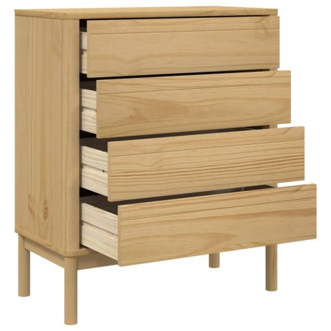 KOMODA FLORO WOSKOWY BRĄZ LITE DREWNO SOSNOWE