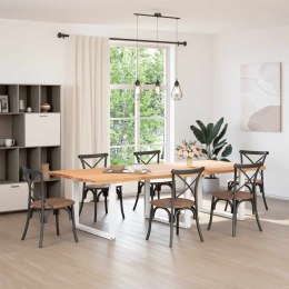 NOGI DO STOŁU JADALNEGO W KSZTAŁCIE LITERY U 3 SZT. BIAŁE 100X(72-73)CM STAL