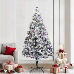 VidaXL Sztuczna choinka Zielony 240 x 150 cm PVC i Stal i Plastik