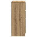 KOMODA Z SZUFLADAMI ARTISAN OAK 71X35X84CM DREWNO KLEJONE