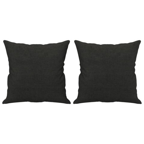 2-CZ. KOMPLET WYPOCZYNKOWY Z PODUSZKAMI CZARNY TKANINA