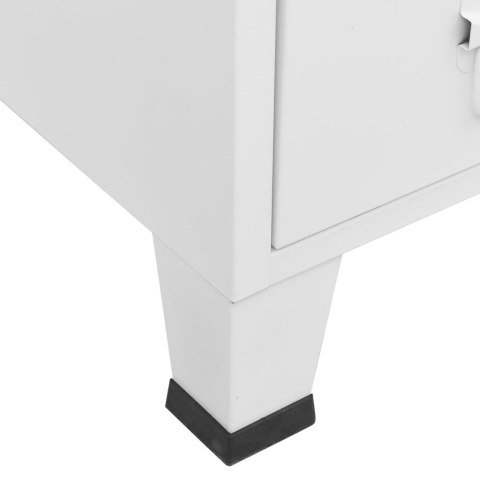SZAFA W STYLU INDUSTRIALNYM BIAŁA 67X35X107CM STAL