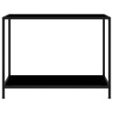 STOLIK KONSOLOWY CZARNY 100X35X75CM SZKŁO HARTOWANE