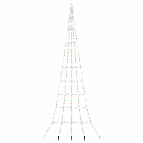 CHOINKA ŚWIĄTECZNA LED WIELOKOLOROWE 511CM METAL