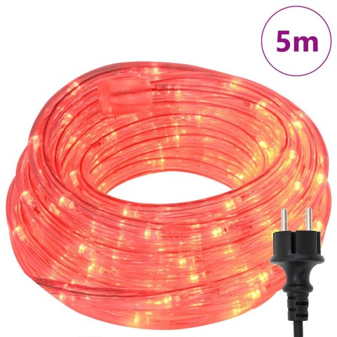 LINA ŚWIETLNA Z 120 DIODAMI LED CZERWONY 5M PVC