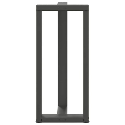 NOGI DO STOŁU BAROWEGO W KSZTAŁCIE LITERY T 2 SZT. ANTRACYT 50X35X(90-91)CM STAL