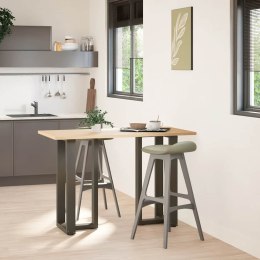 NOGI DO STOŁU BAROWEGO W KSZTAŁCIE LITERY T 2 SZT. CZARNE 40X35X(90-91)CM STAL