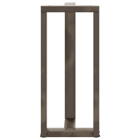 NOGI DO STOŁU BAROWEGO W KSZTAŁCIE LITERY T 2 SZT. CZARNE 40X35X(90-91)CM STAL